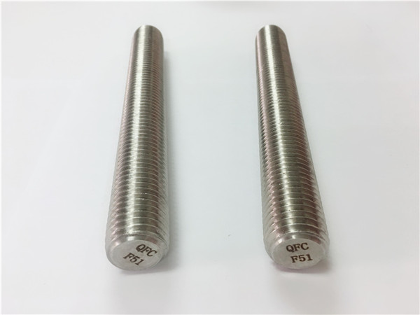 duplex2205 / s32205 fixadores de aceiro inoxidable din975 / din976 barras roscadas f51